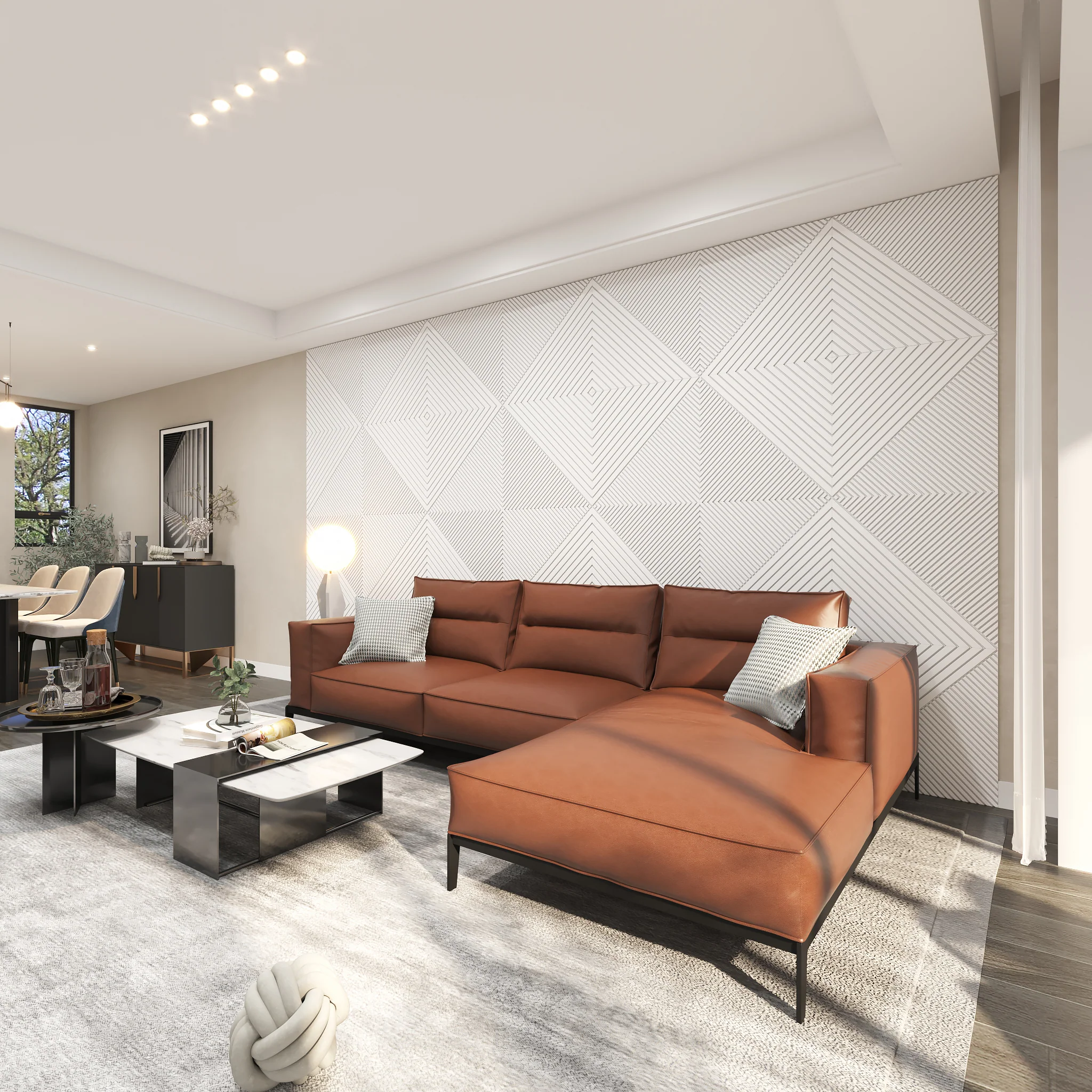 White Acoustic 3D Wall Panels - Modern Sound Diffusers - Image 3