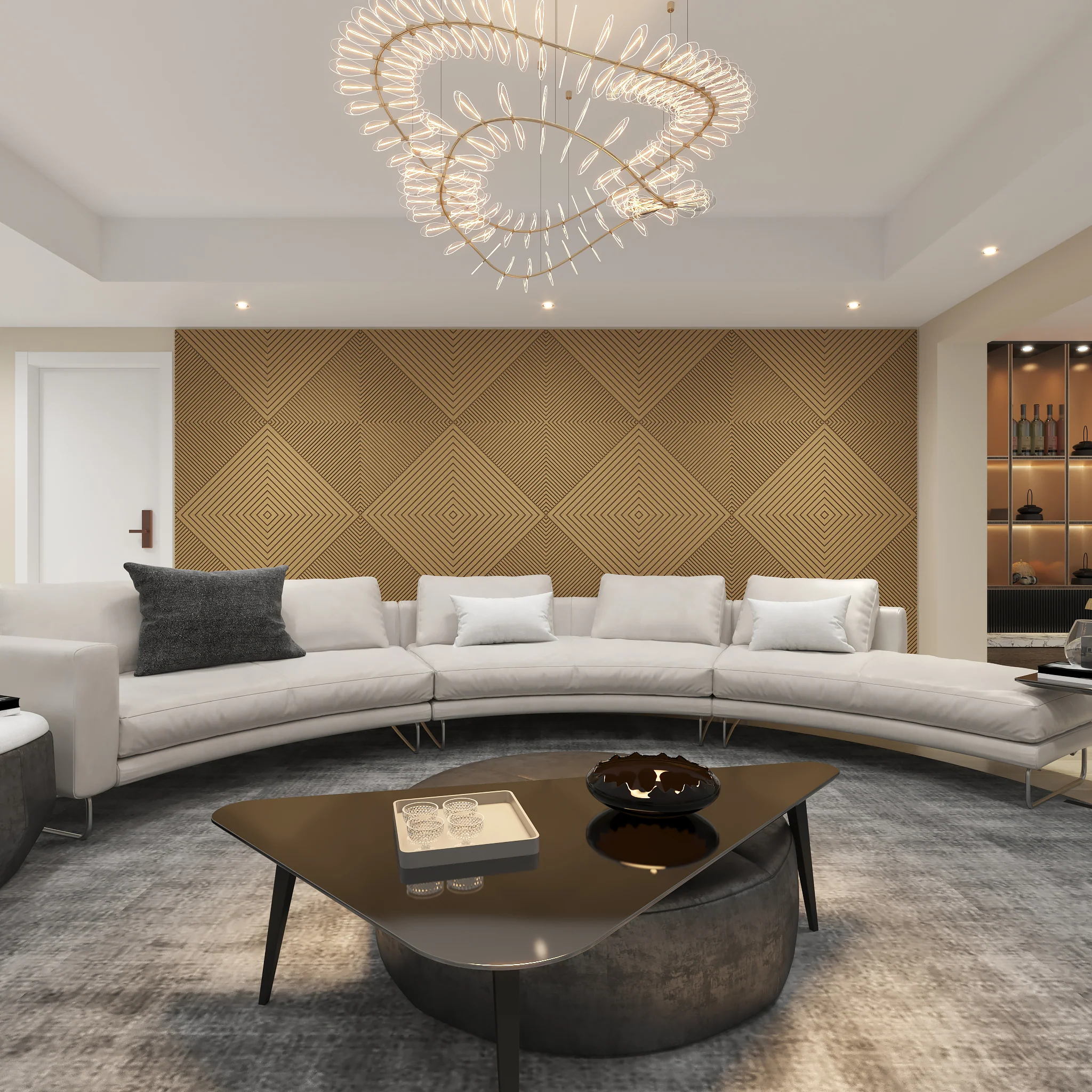 Geometric Acoustic Diffuser Wall Panels: Customizable Art - Image 7
