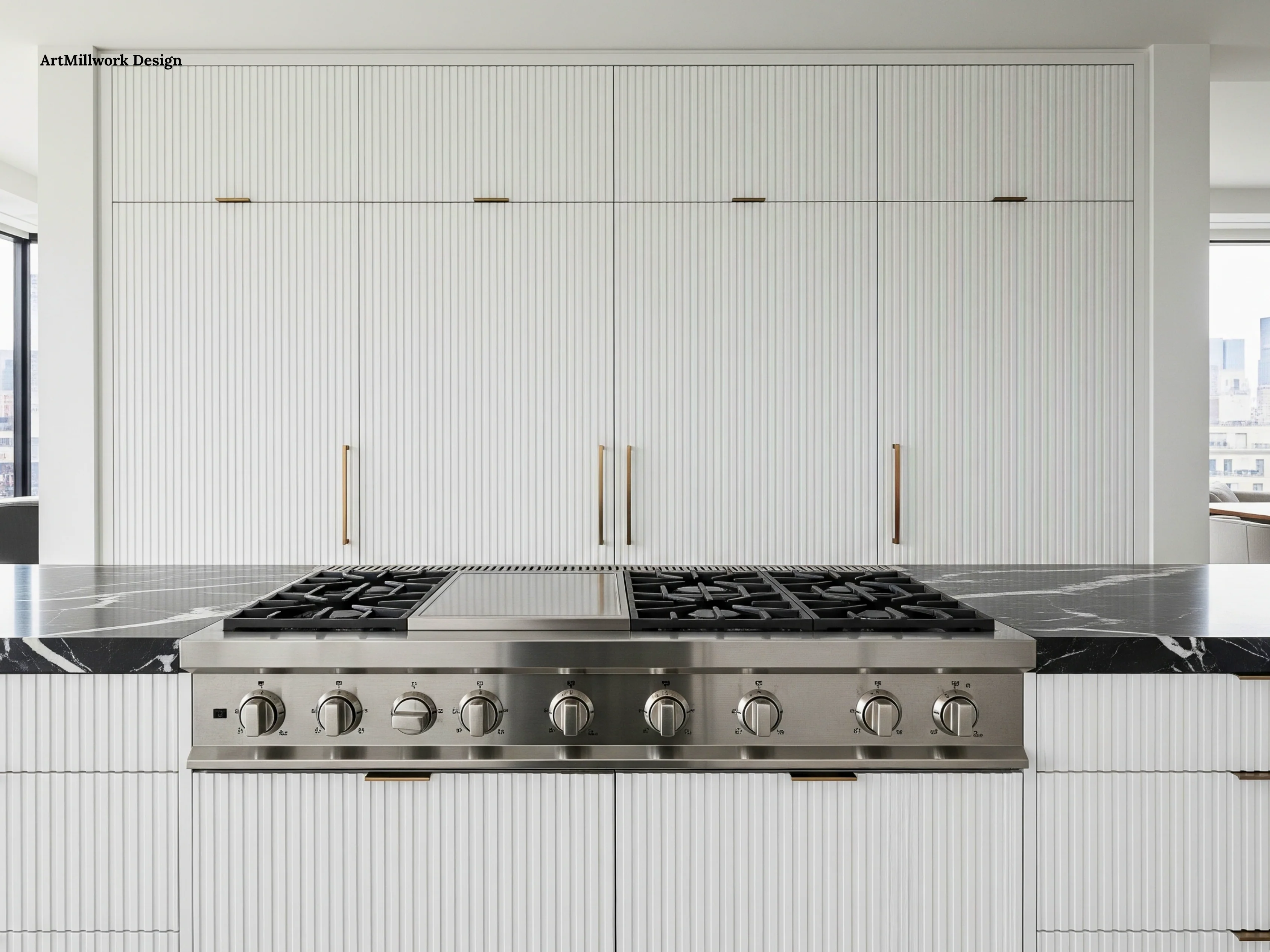 Custom Slats Cabinet Doors for Kitchen Refacing | Made in NY