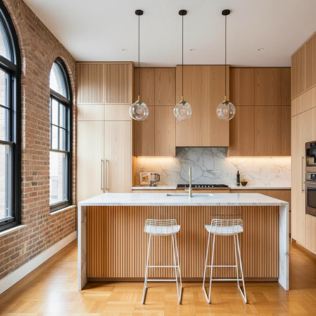 Custom Slats Cabinet Doors for Kitchen Refacing | Made in NY - Image 10