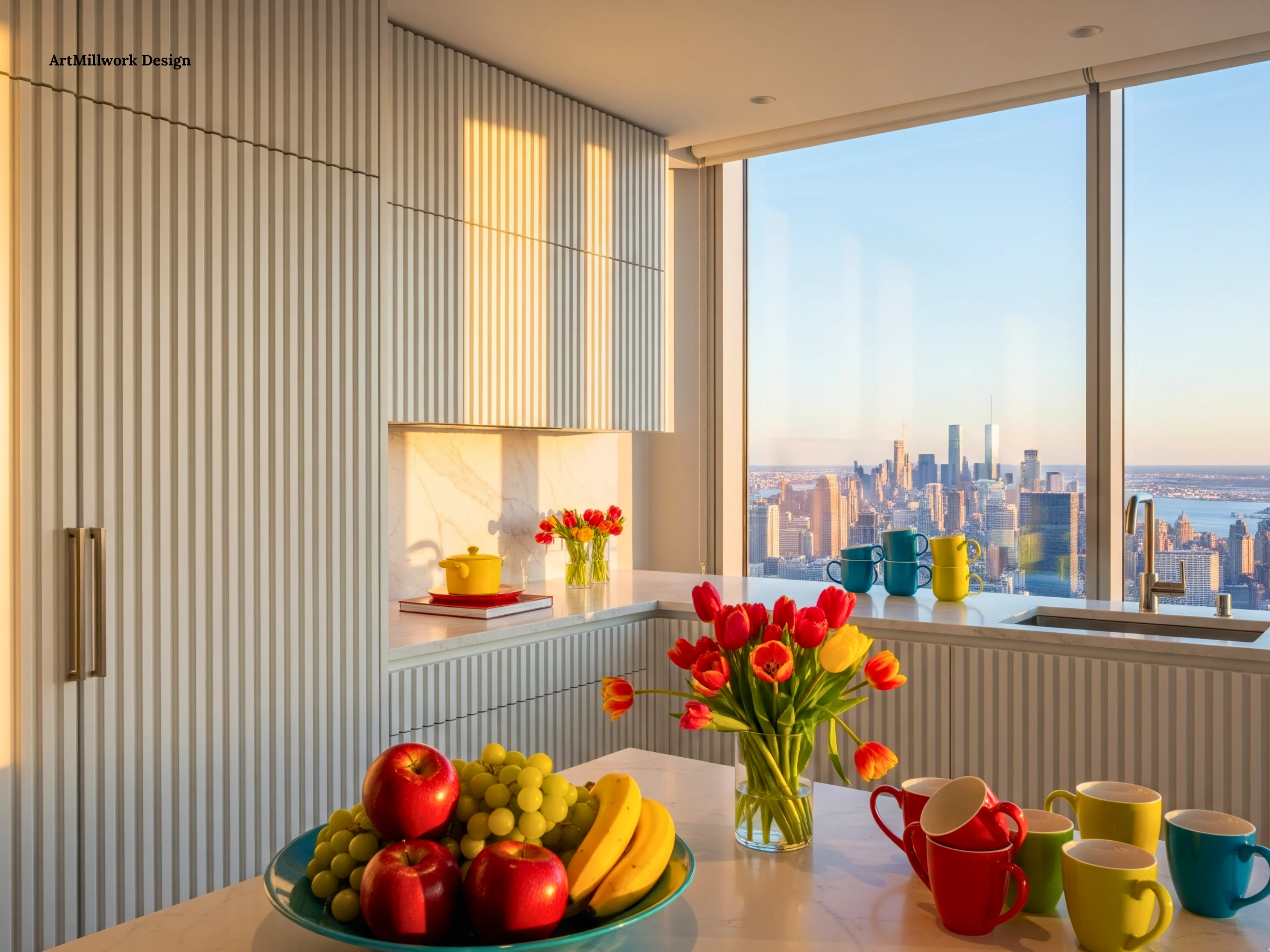 Custom Slats Cabinet Doors for Kitchen Refacing | Made in NY - Image 13
