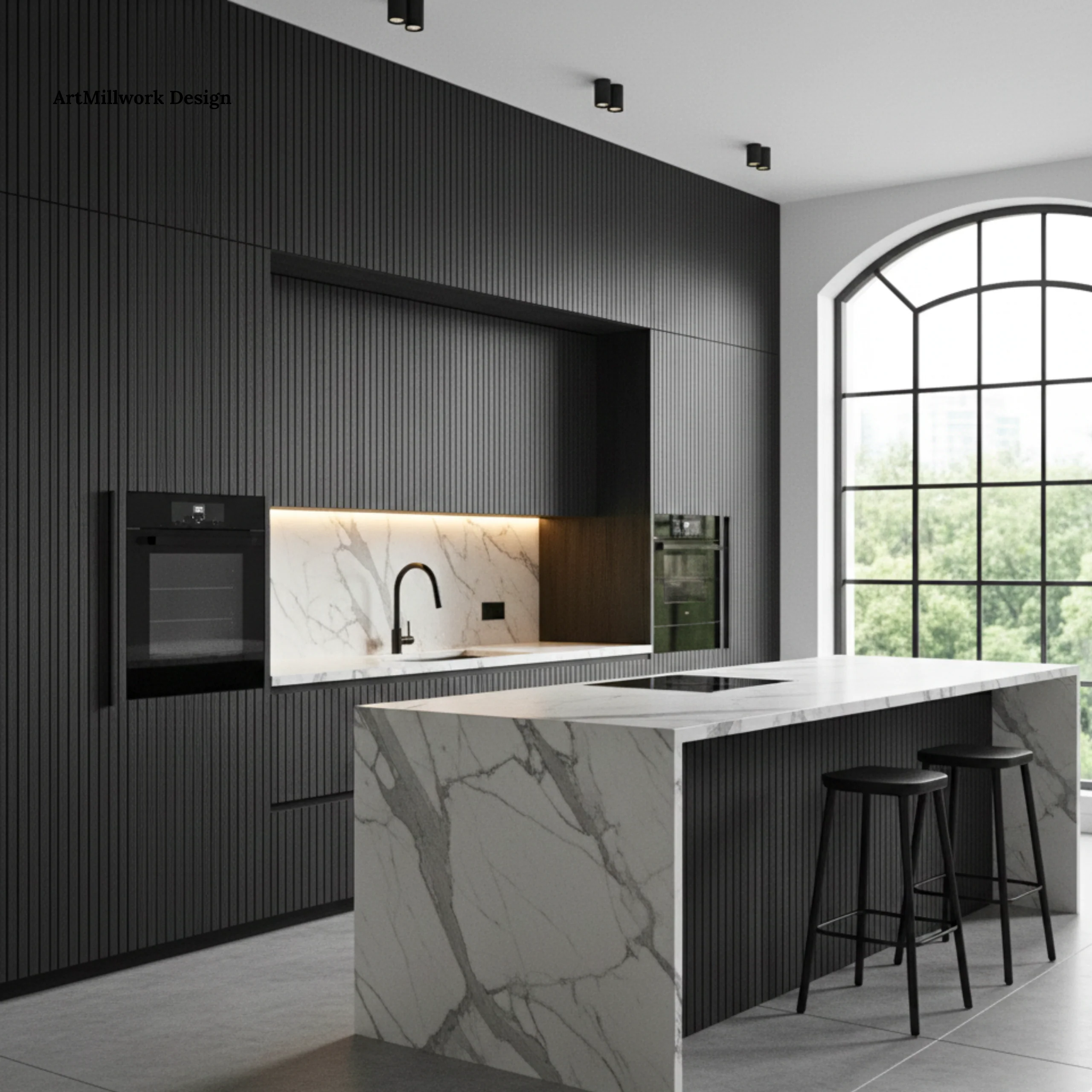 Custom Slats Cabinet Doors for Kitchen Refacing | Made in NY - Image 15
