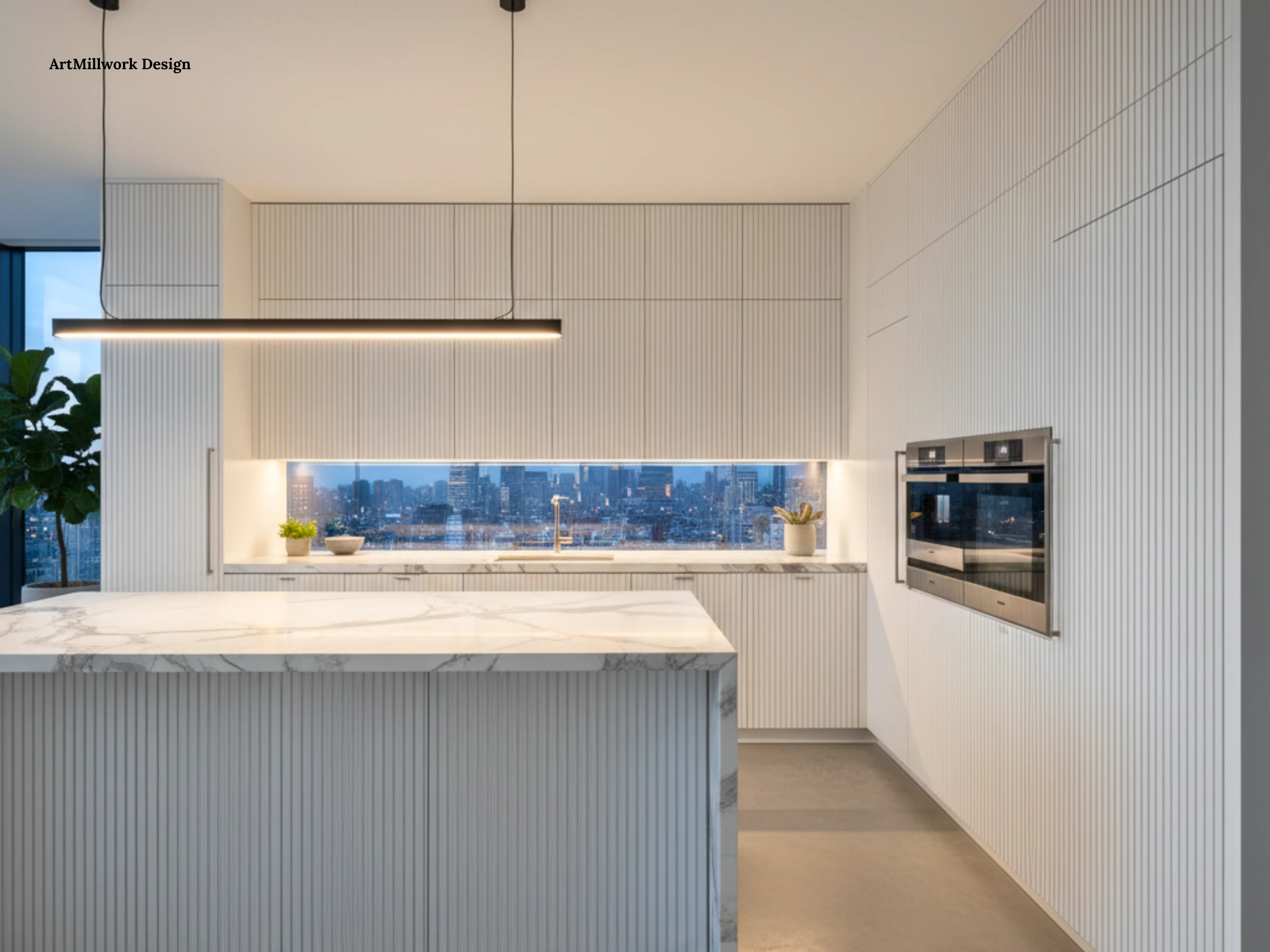 Custom Slats Cabinet Doors for Kitchen Refacing | Made in NY - Image 16