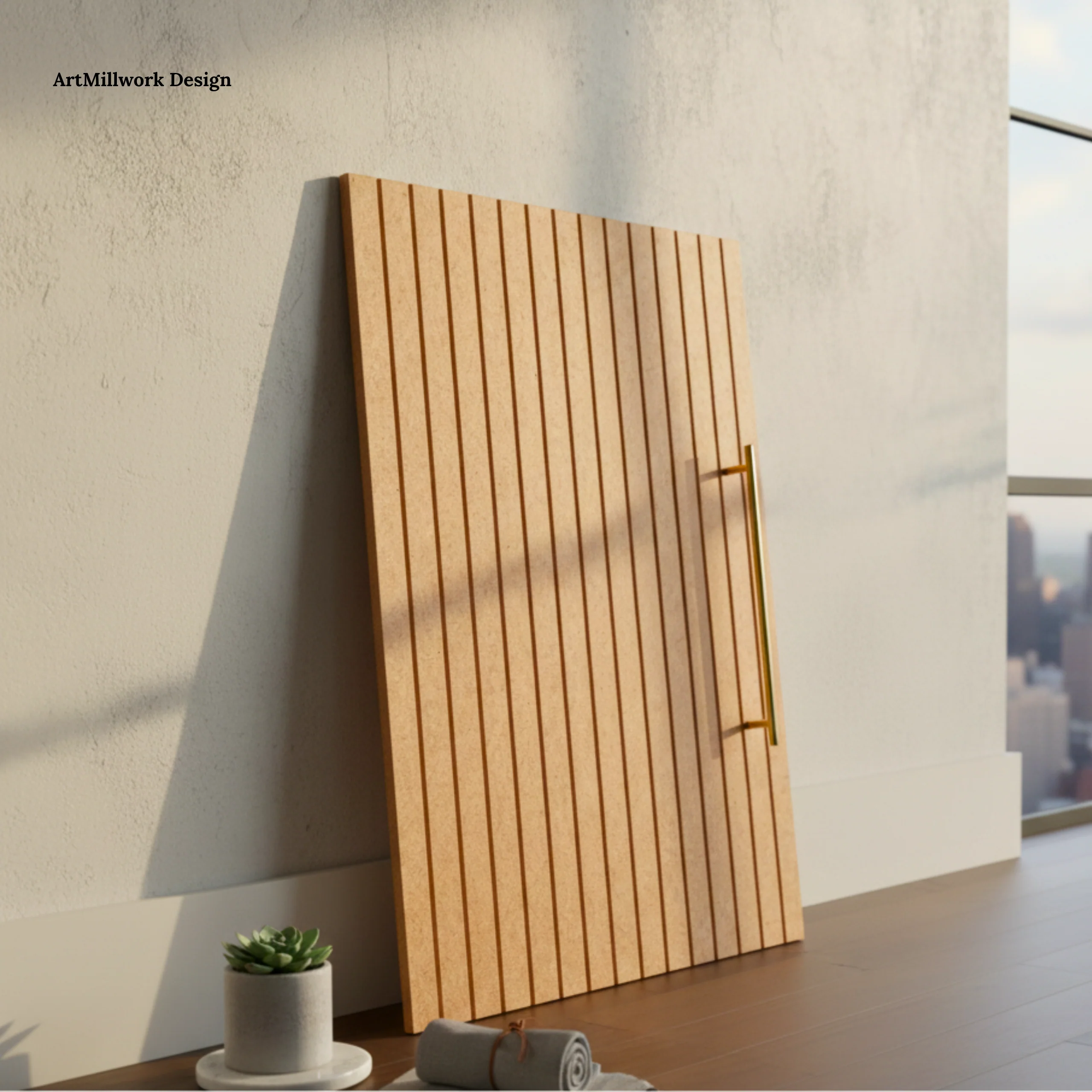 Custom Slats Cabinet Doors for Kitchen Refacing | Made in NY - Image 2