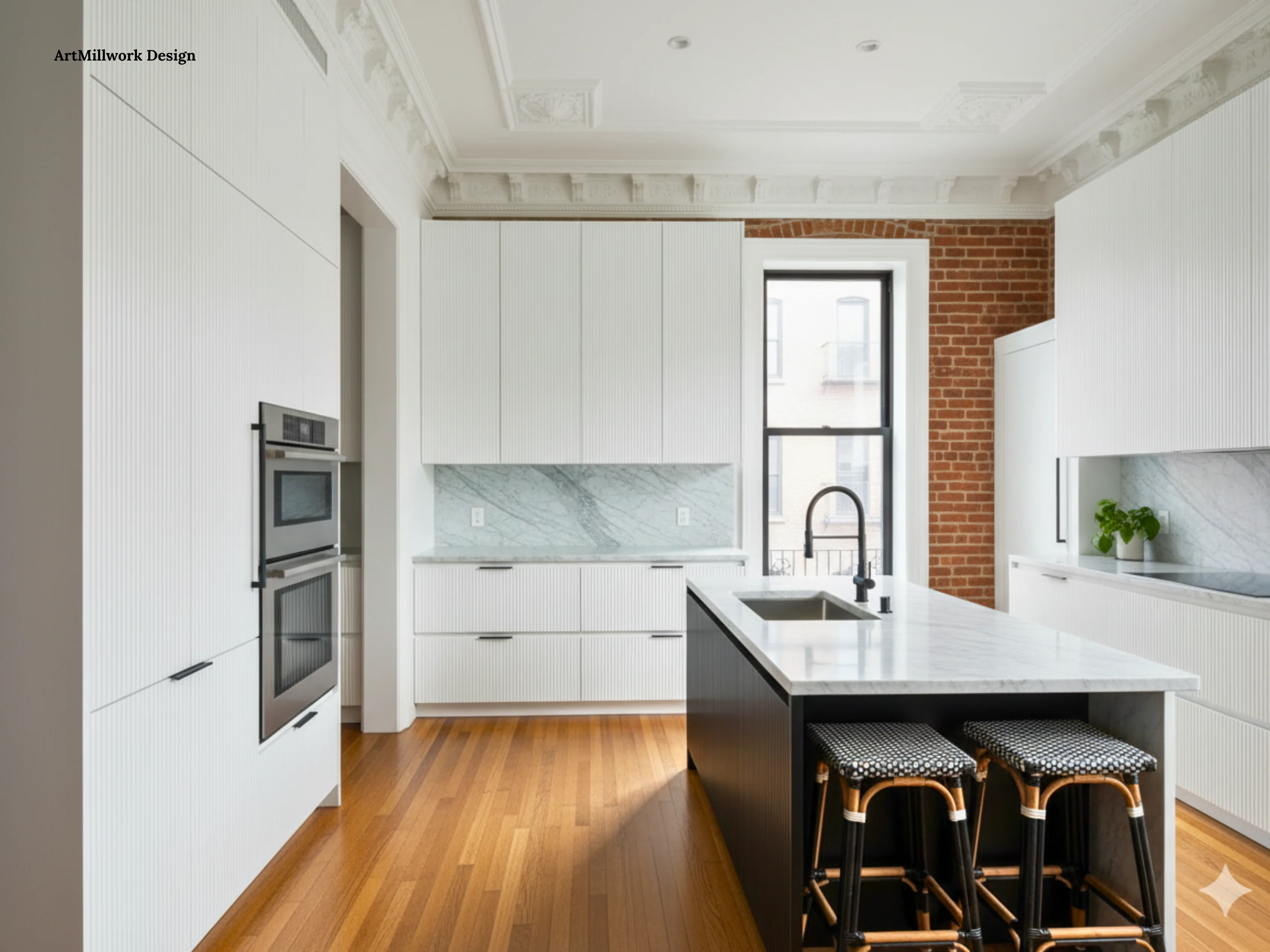 Custom Slats Cabinet Doors for Kitchen Refacing | Made in NY - Image 4