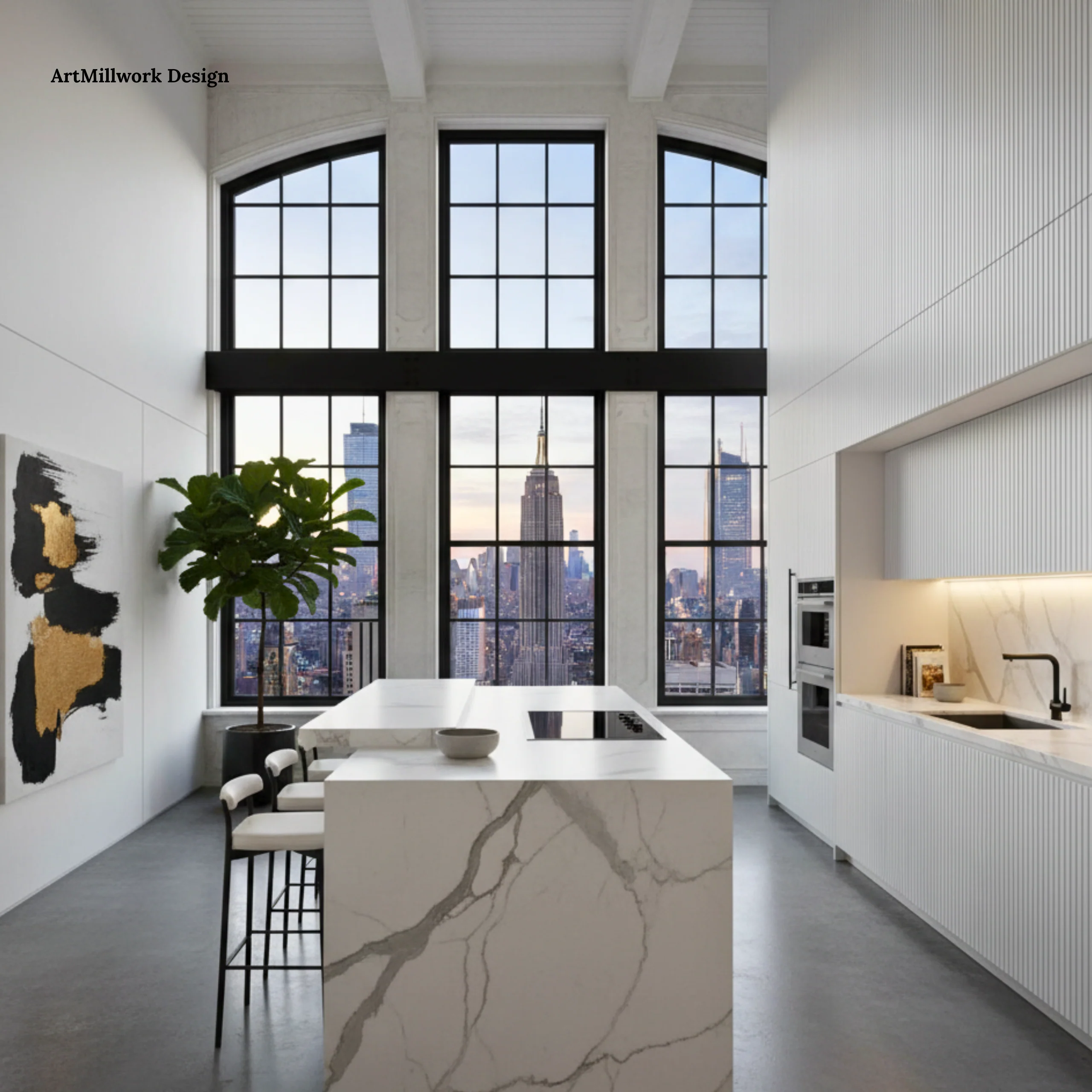 Custom Slats Cabinet Doors for Kitchen Refacing | Made in NY - Image 5