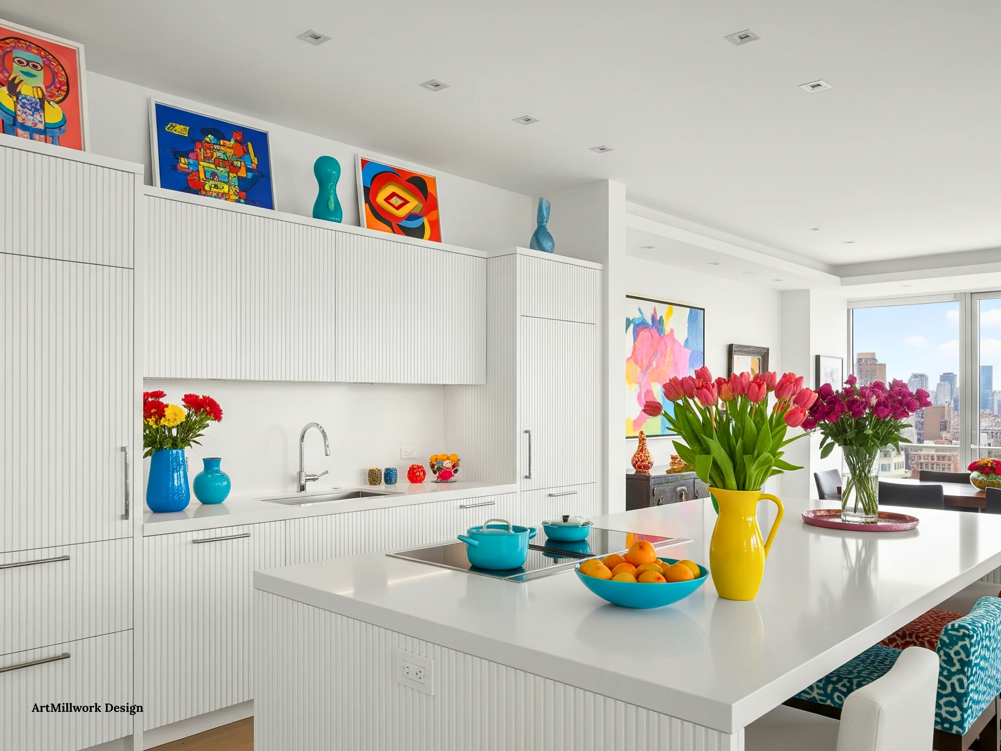 Custom Slats Cabinet Doors for Kitchen Refacing | Made in NY - Image 6