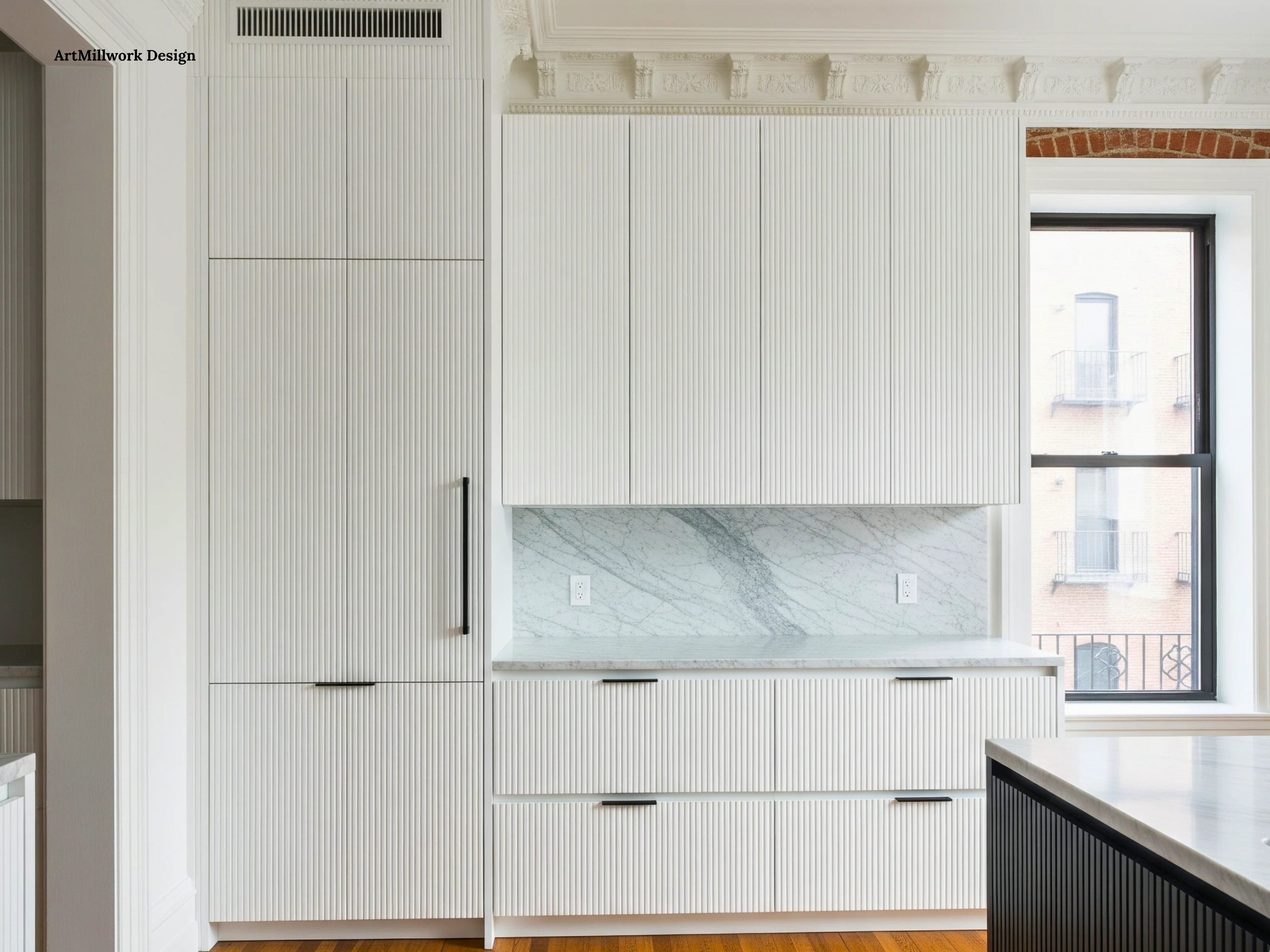Custom Slats Cabinet Doors for Kitchen Refacing | Made in NY - Image 8