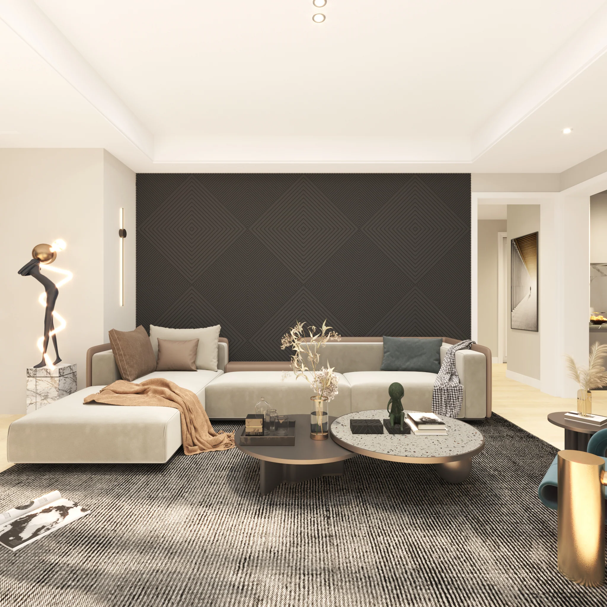 3D Acoustic Wall Panels Black Geometric for Sound and Style - Image 6