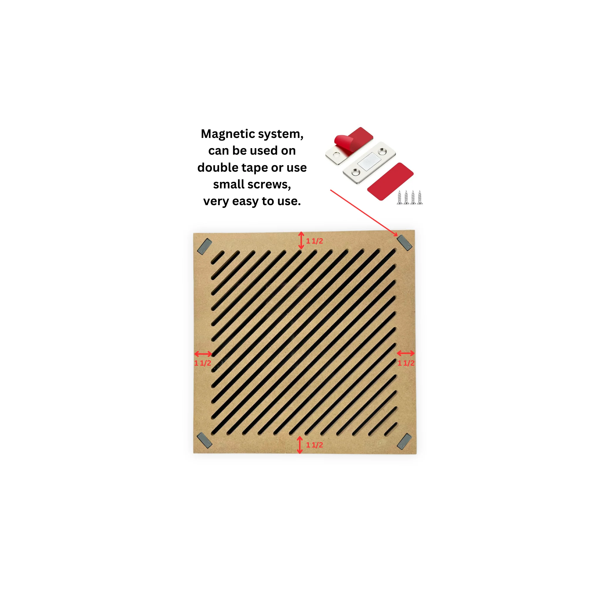 Large Magnetic Air Vent Cover - Modern Design from New York - Image 4