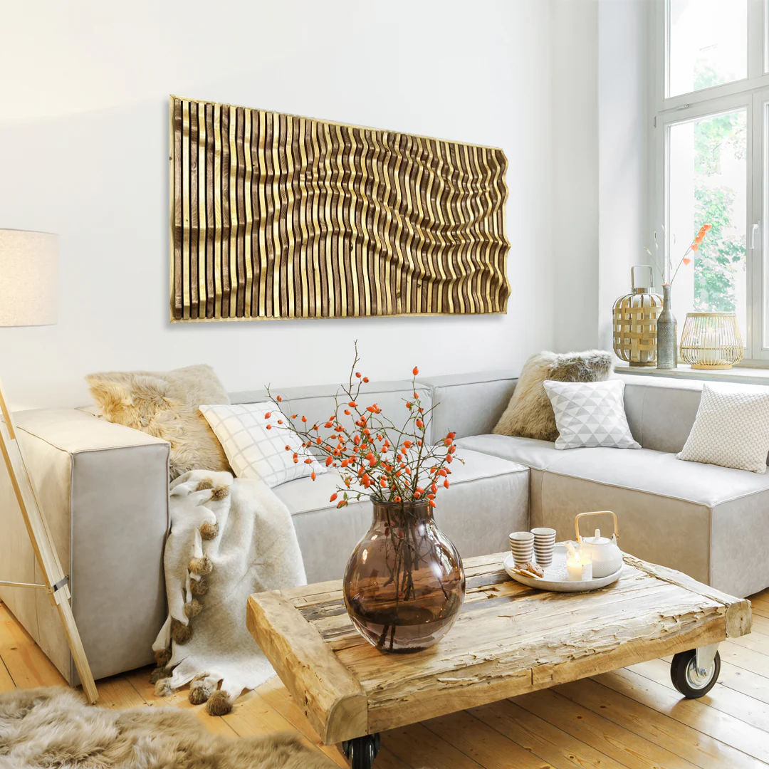 ALEXIA Parametric Wood Art - 100% Wood Wall Art Decor