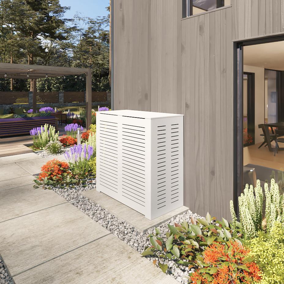 Weatherproof Fence to Cover AC Units - Durable PVC Enclosure