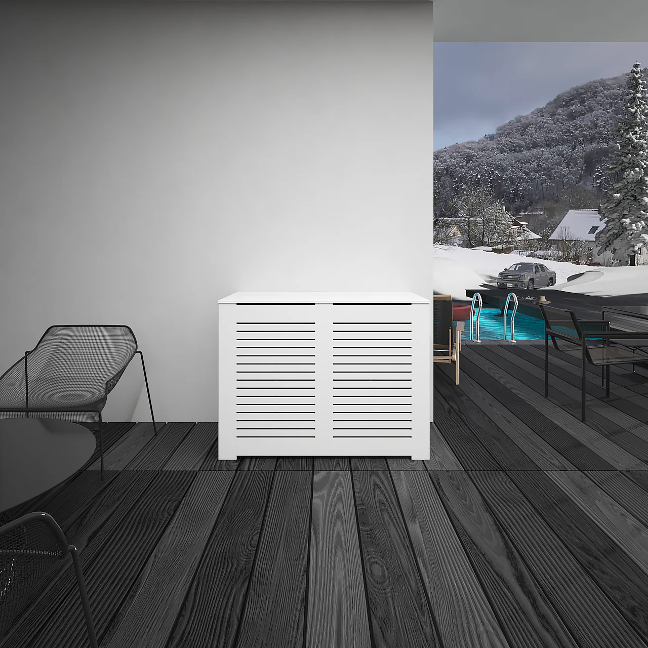 Weatherproof Fence to Cover AC Units - Durable PVC Enclosure - Image 11