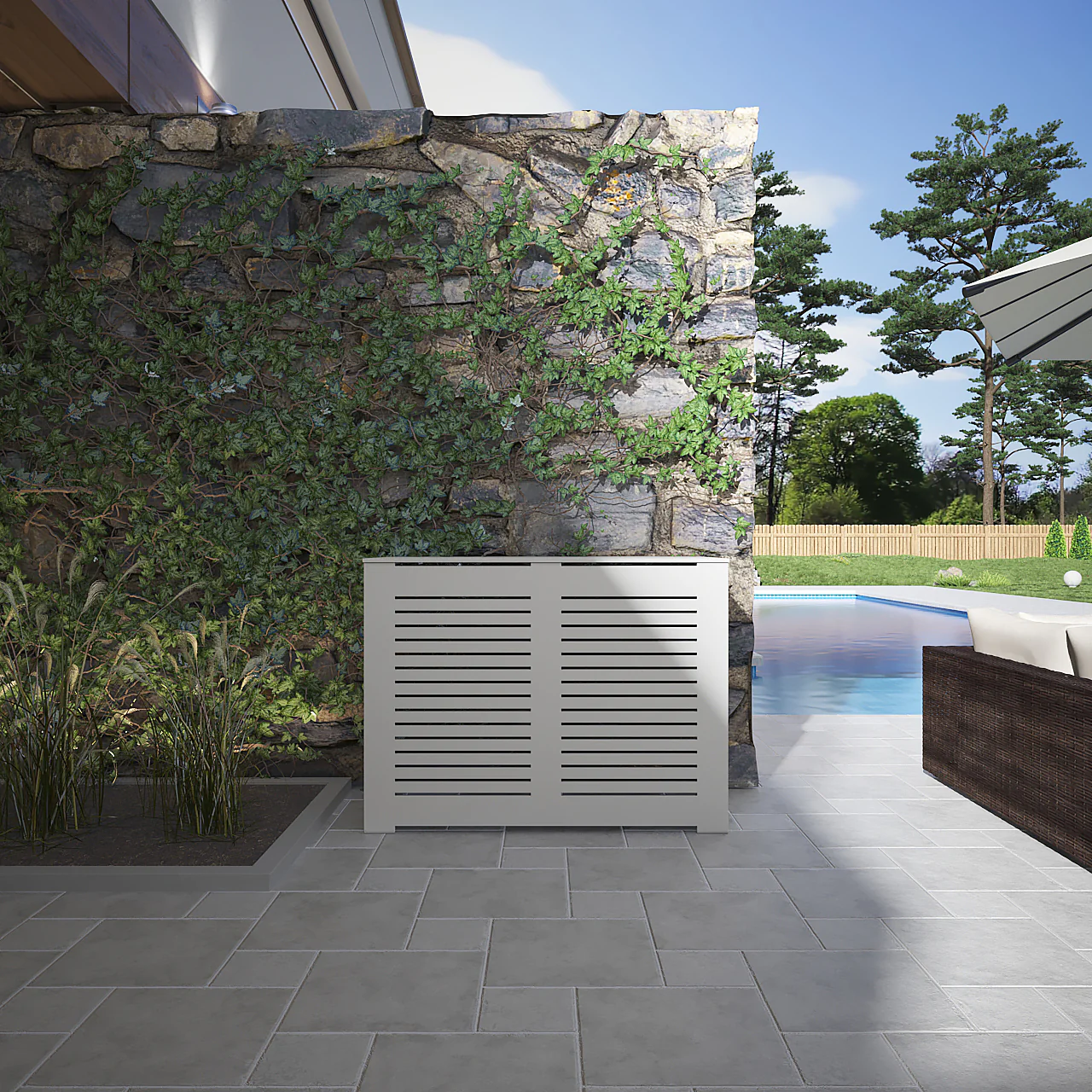 Weatherproof Fence to Cover AC Units - Durable PVC Enclosure - Image 13