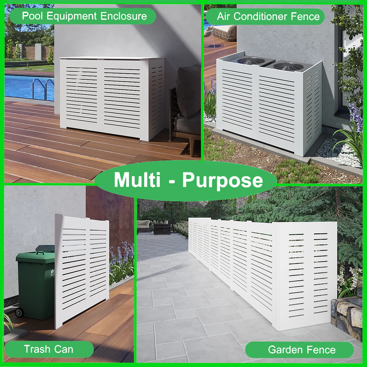 Weatherproof Fence to Cover AC Units - Durable PVC Enclosure - Image 9