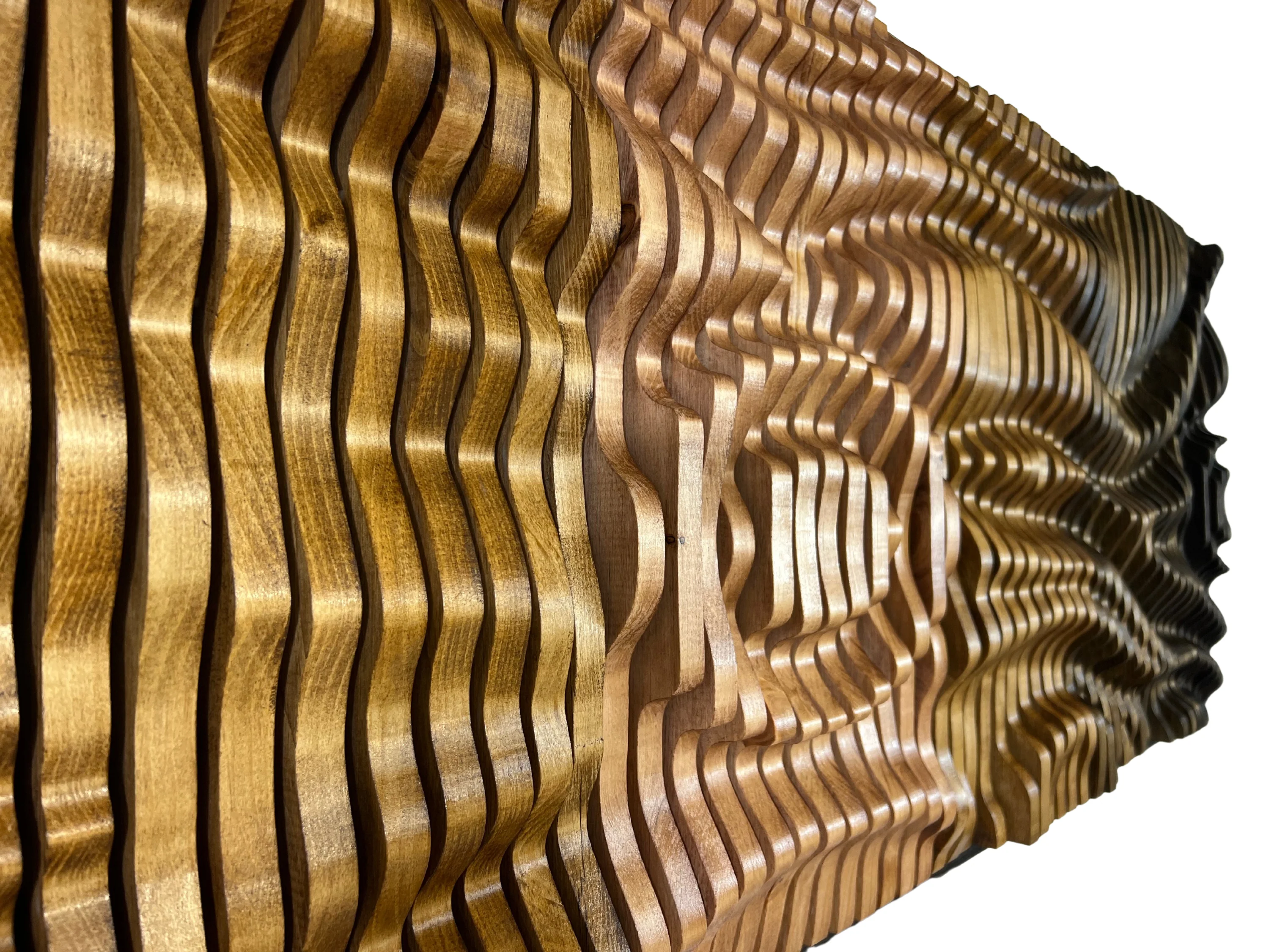 SUNSET Parametric 100% Wood Wall Art - Acoustic Wall Panel - Image 3