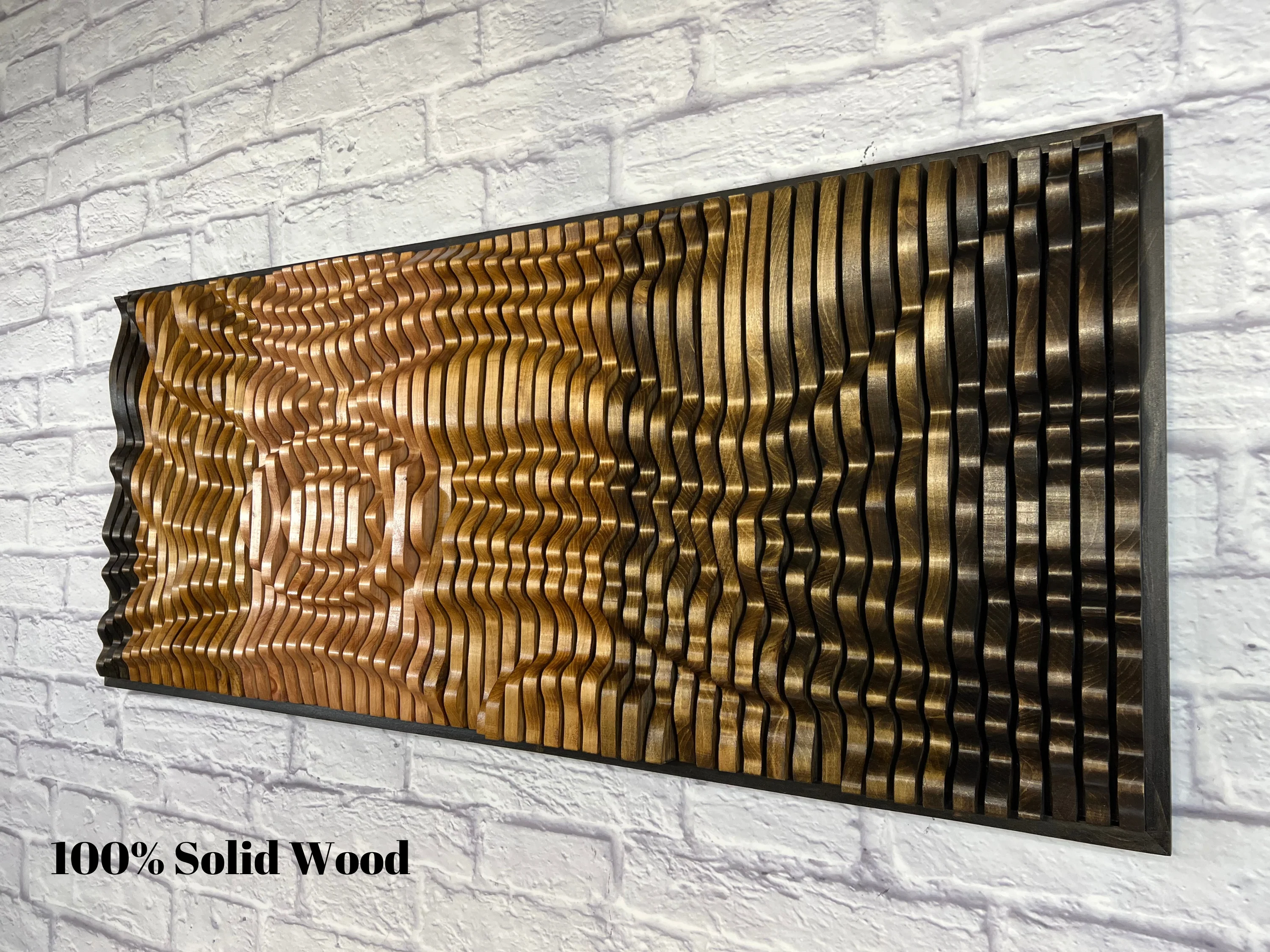 SUNSET Parametric 100% Wood Wall Art - Acoustic Wall Panel - Image 8